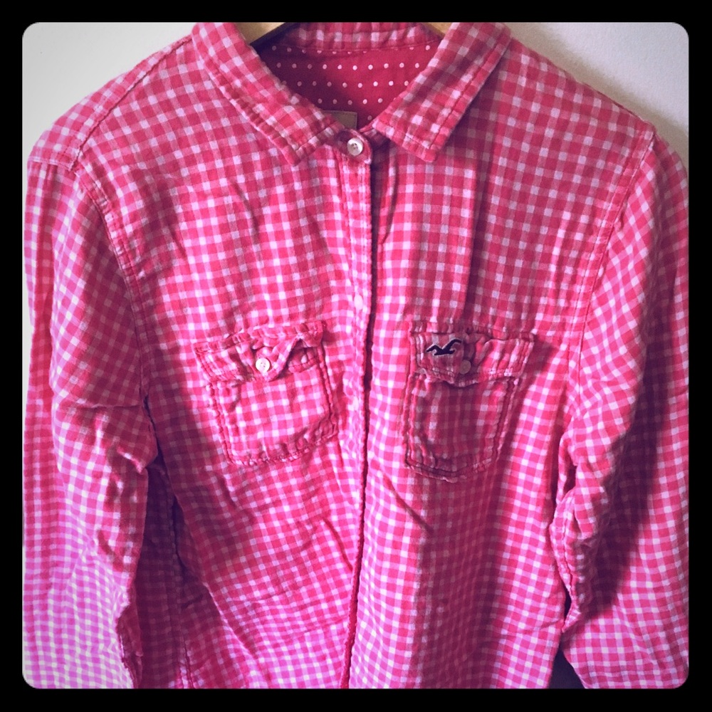 Hollister long sleeve button up shirt